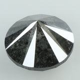 1.25 Ct Natural Loose Diamond Round Black Grey Salt And Pepper Color I3 Clarity 6.40 MM KDL8301