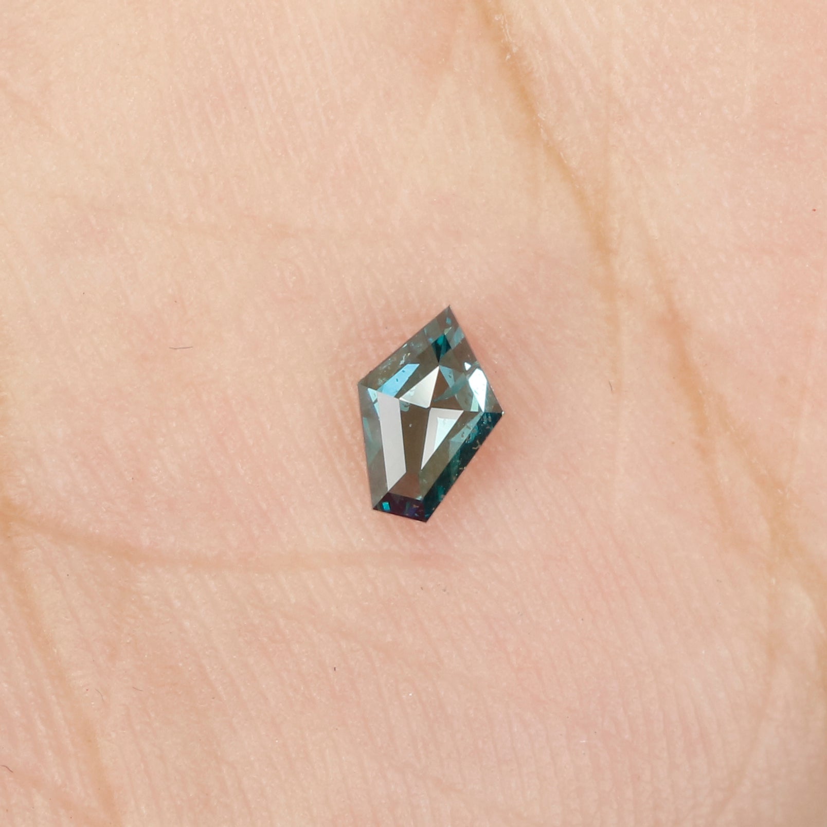 0.25 Ct Natural Loose Diamond, Shield Cut Diamond, Blue Color Diamond, Rose Cut Diamond, Real Rustic Diamond, Antique Diamond KR2239