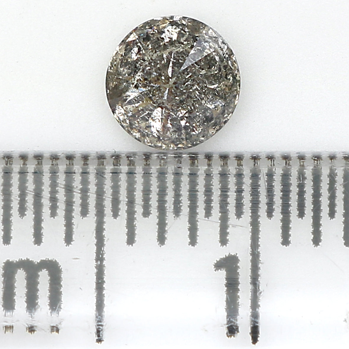 0.33 CT Natural Loose Round Shape Diamond Salt And Pepper Round Diamond 4.40 MM Natural Black Grey Color Round Brilliant Cut Diamond LQ1109
