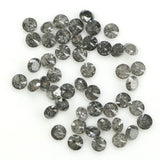 1.36 Ct Natural Loose Diamond, Round Brilliant Cut, Salt Pepper Diamond, Black Diamond, Gray Diamond, Round Cut Diamond, Real Diamond L097