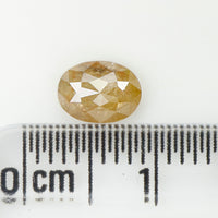 0.69 Ct Natural Loose Diamond, Oval Diamond, Yellow Diamond, Antique Diamond, Oval Cut Diamond, Rustic Diamond, Real Diamond KDK2299