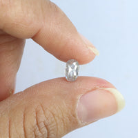 0.63 Ct Natural Loose Diamond Oval  Grey Salt And Pepper Color I3 Clarity 6.25 MM KDL8937