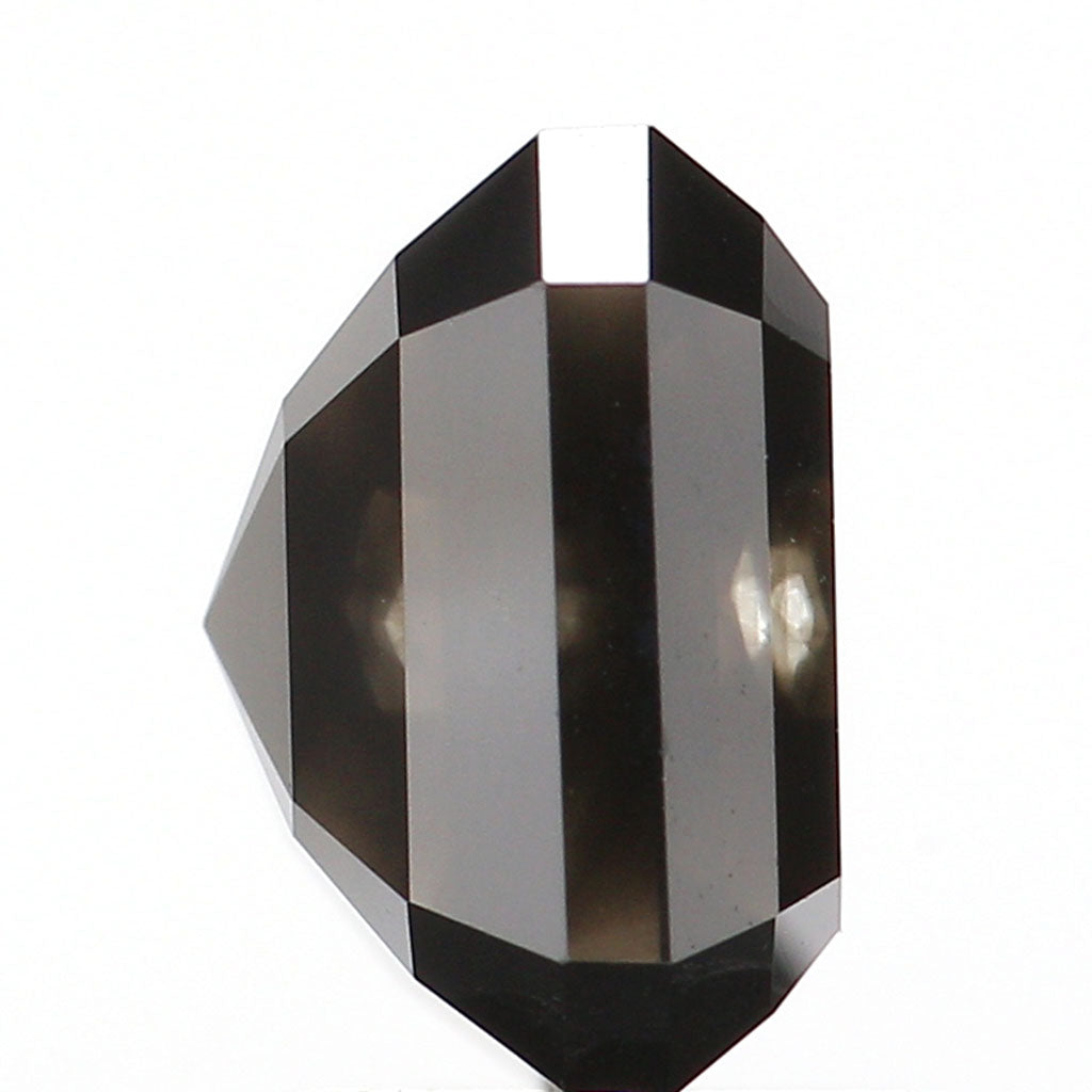 3.05 Ct Natural Loose Diamond, Emerald Cut Diamond, Black Color Diamond, Rose Cut Diamond, Rustic Diamond, Real Diamond KDL9503