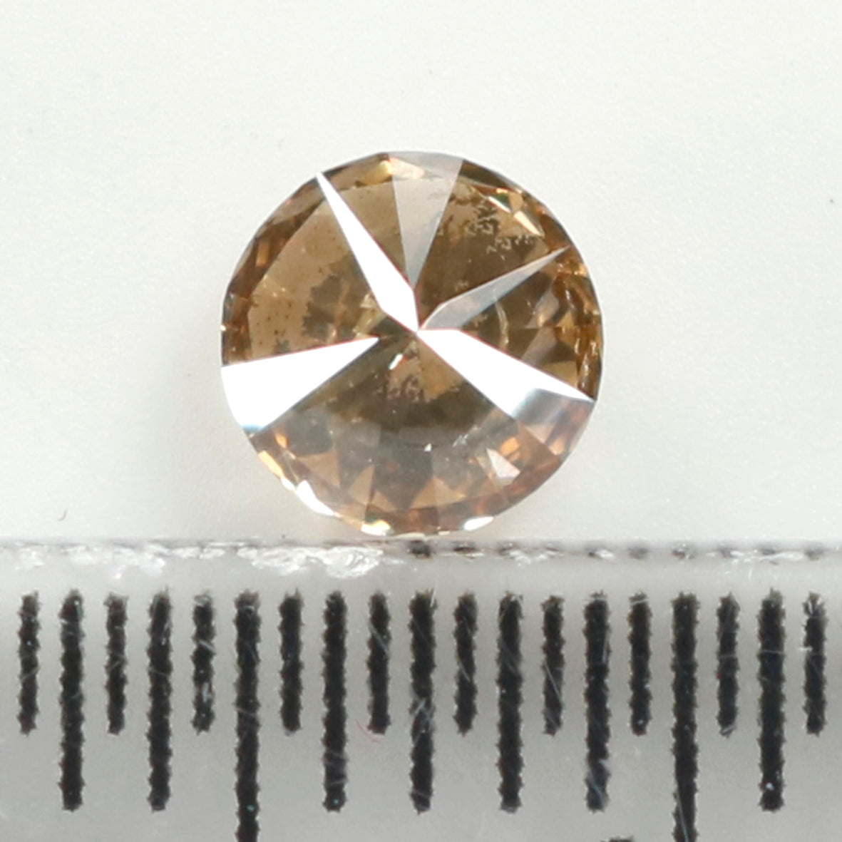 0.36 Ct Natural Loose Diamond, Brown Diamond, Round Diamond, Round Brilliant Cut Diamond, Sparkling Diamond, Rustic Diamond L484