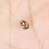 0.93 Ct Natural Loose Diamond, Briolette Diamond, Brown Diamond, Briolette Cut Bead Diamond, Polished Diamond, Faceted Diamond L9850