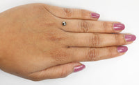 0.53 Ct Natural Loose Diamond, Round Rose Cut Diamond, Black Diamond, Gray Diamond, Salt and Pepper Diamond, Rose Cut Diamond KDL7404