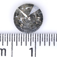 Natural Loose Round Salt And Pepper Diamond Black Grey Color 1.13 CT 6.40 MM Round Brilliant Cut Diamond L1401