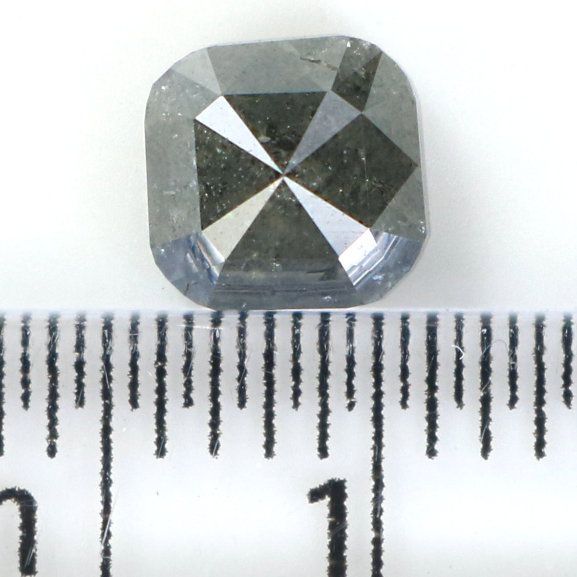 0.89 CT Natural Loose Cushion Shape Diamond Salt And Pepper Cushion Cut Diamond 5.20 MM Natural Black Grey Cushion Rose Cut Diamond LQ1341