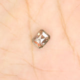 0.86 Ct Natural Loose Diamond, Emerald Diamond, Salt And Pepper Diamond, Black Diamond, Grey Diamond, Antique Diamond, Rustic Diamond, KDL9563