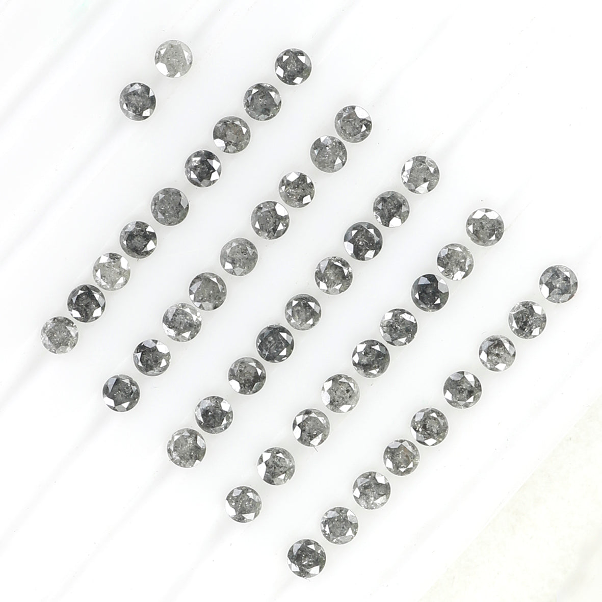 1.31 Ct Natural Loose Diamond, Round Brilliant Cut, Salt Pepper Diamond, Black Diamond, Gray Diamond, Round Cut Diamond, Real Diamond L088