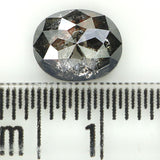 Natural Loose Oval Salt And Pepper Diamond Black Grey Color 1.21 CT 7.20 MM Oval Shape Rose Cut Diamond KDL1259