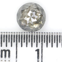 Natural Loose Round Rose Cut Salt And Pepper Diamond Black Grey Color 0.87 CT 5.80 MM Rose Cut Shape Diamond L1197