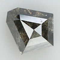 0.96 Ct Natural Loose Diamond Shield Black Grey Color I3 Clarity 7.15 MM KDK2040