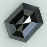 2.63 Ct Natural Loose Diamond Hexagon Black Color I3 Clarity 10.00 MM KDL8209