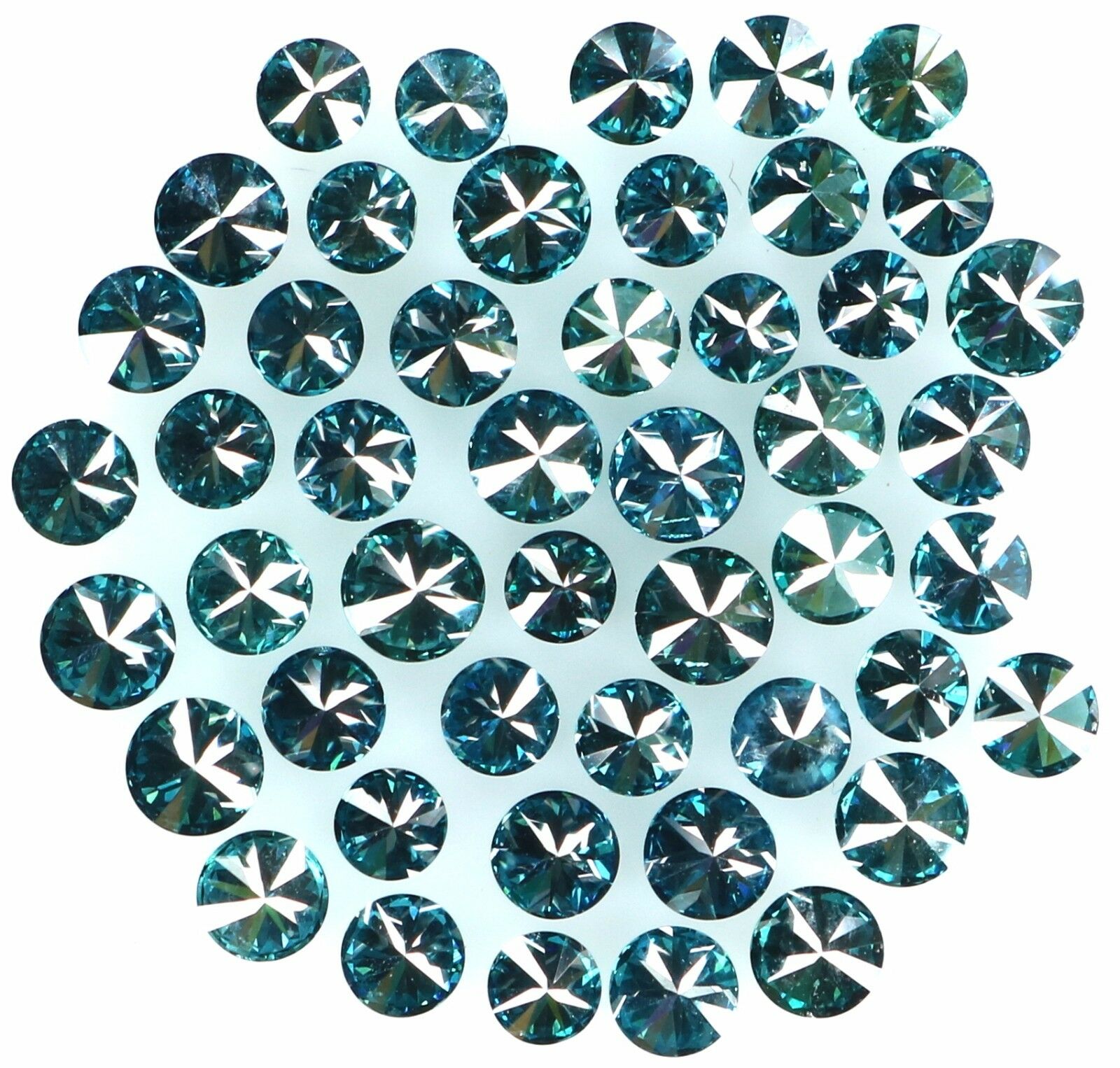 Natural Loose Diamond Round Blue Color SI1 VS1 Clarity 1.00 to 3.00 MM Q32