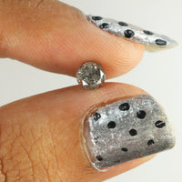 0.62 Ct Natural Loose Diamond Round Black Grey Salt And Pepper Color I3 Clarity 4.80 MM KDL8460