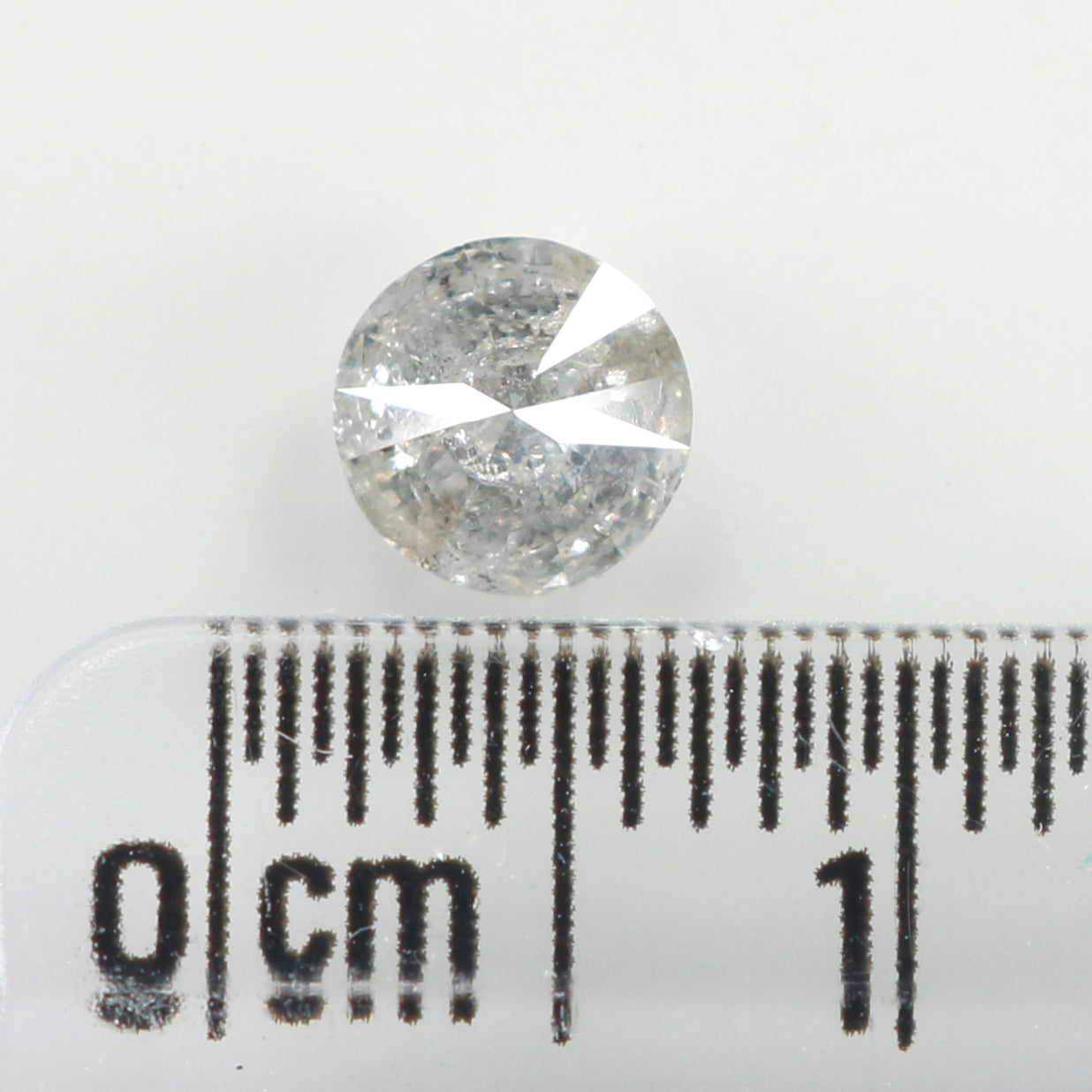 0.63 Ct Natural Loose Diamond, Grey Diamond, Round Diamond, Round Brilliant Cut Diamond, Sparkling Diamond, Rustic Diamond L532