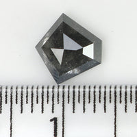 Natural Loose Pentagon Salt And Pepper Diamond Black Grey Color 0.80 CT 6.40 MM Pentagon Rose cut Diamond L1300
