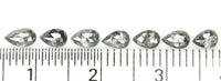 Natural Loose Pear Salt And Pepper Diamond Black Grey Color 1.07 CT 3.90 MM Pear Shape Rose Cut Diamond KDL1279