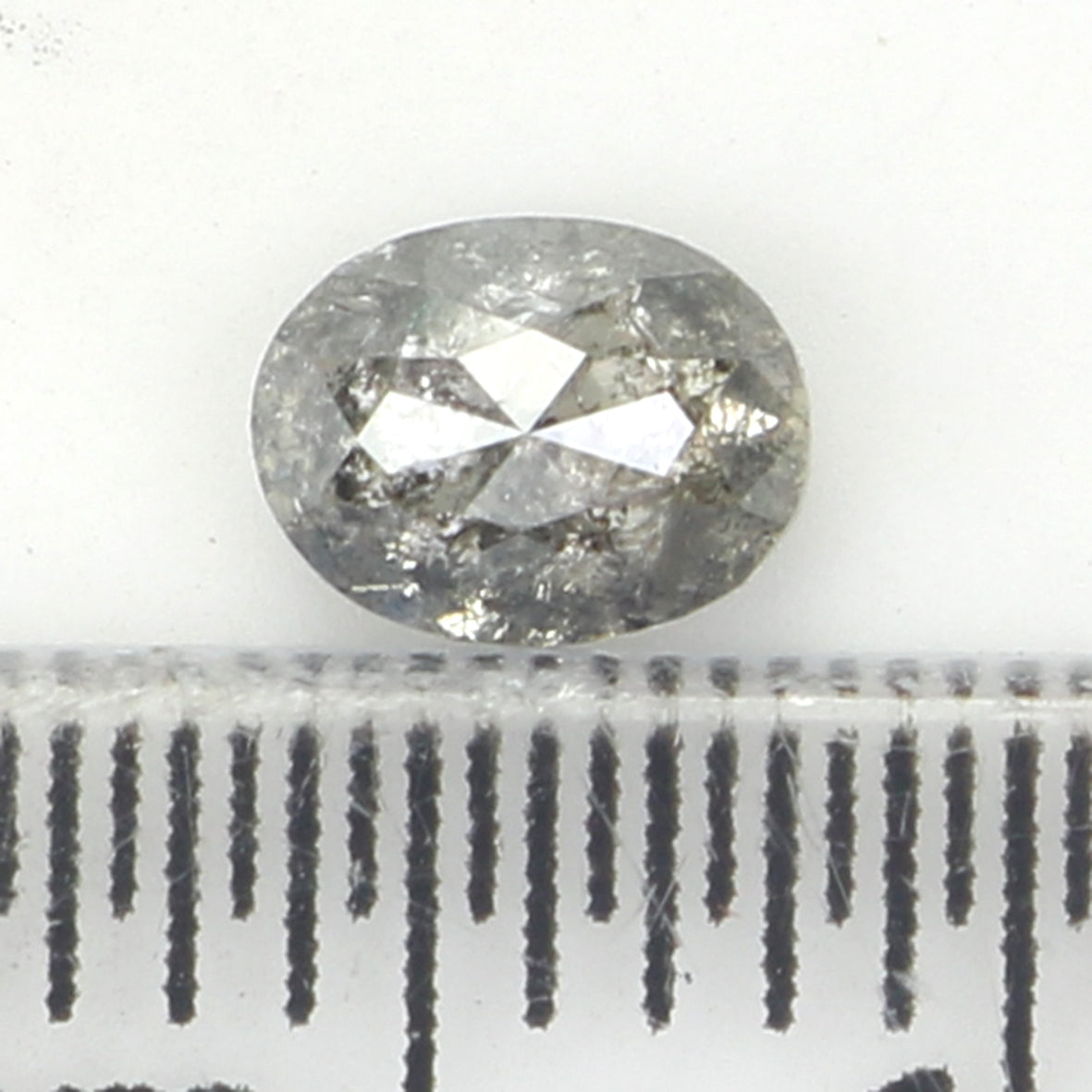 0.36 Ct Natural Loose Oval Shape Diamond Salt And Pepper Oval Cut Diamond 4.70 MM Natural Loose Black Gray Color Oval Rose Cut Diamond LQ435