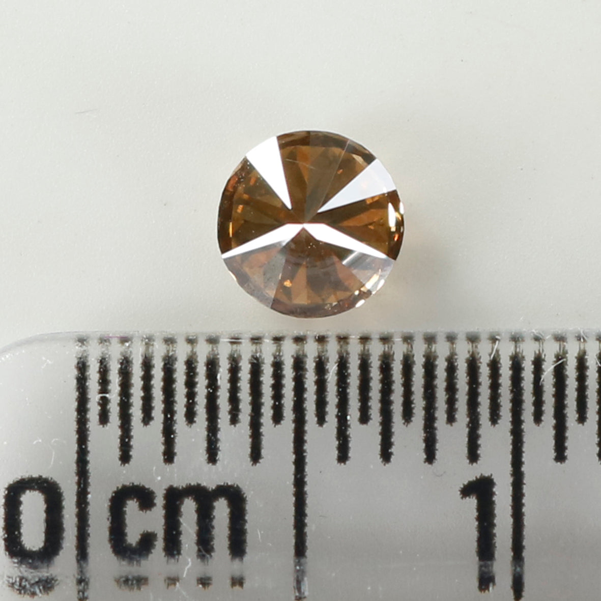 0.33 Ct Natural Loose Diamond, Orange Diamond, Round Diamond, Round Brilliant Cut Diamond, Sparkling Diamond, Rustic Diamond L485