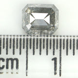 Natural Loose Emerald Salt And Pepper Diamond Black Grey Color 0.89 CT 5.50 MM Emerald Shape Rose Cut Diamond L1220