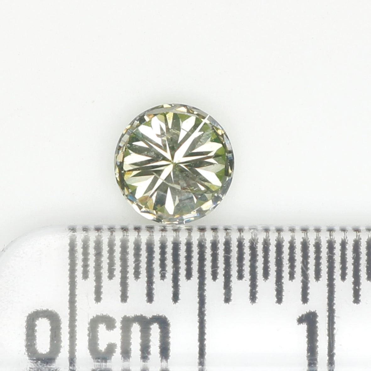 0.43 Ct Natural Loose Diamond, Green Diamond, Round Diamond, Round Brilliant Cut Diamond, Sparkling Diamond, Rustic Diamond L548