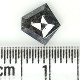 Natural Loose Pentagon Salt And Pepper Diamond Black Grey Color 0.98 CT 7.00 MM Pentagon Rose Cut Diamond KDL1222