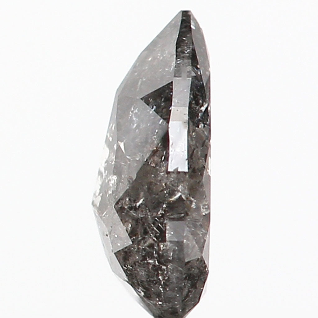 0.38 CT Natural Loose Diamond, Pear Cut Diamond, Salt And Pepper Diamond, Black Diamond, Grey Diamond, Real Galaxy Rose Cut Diamond KDL308