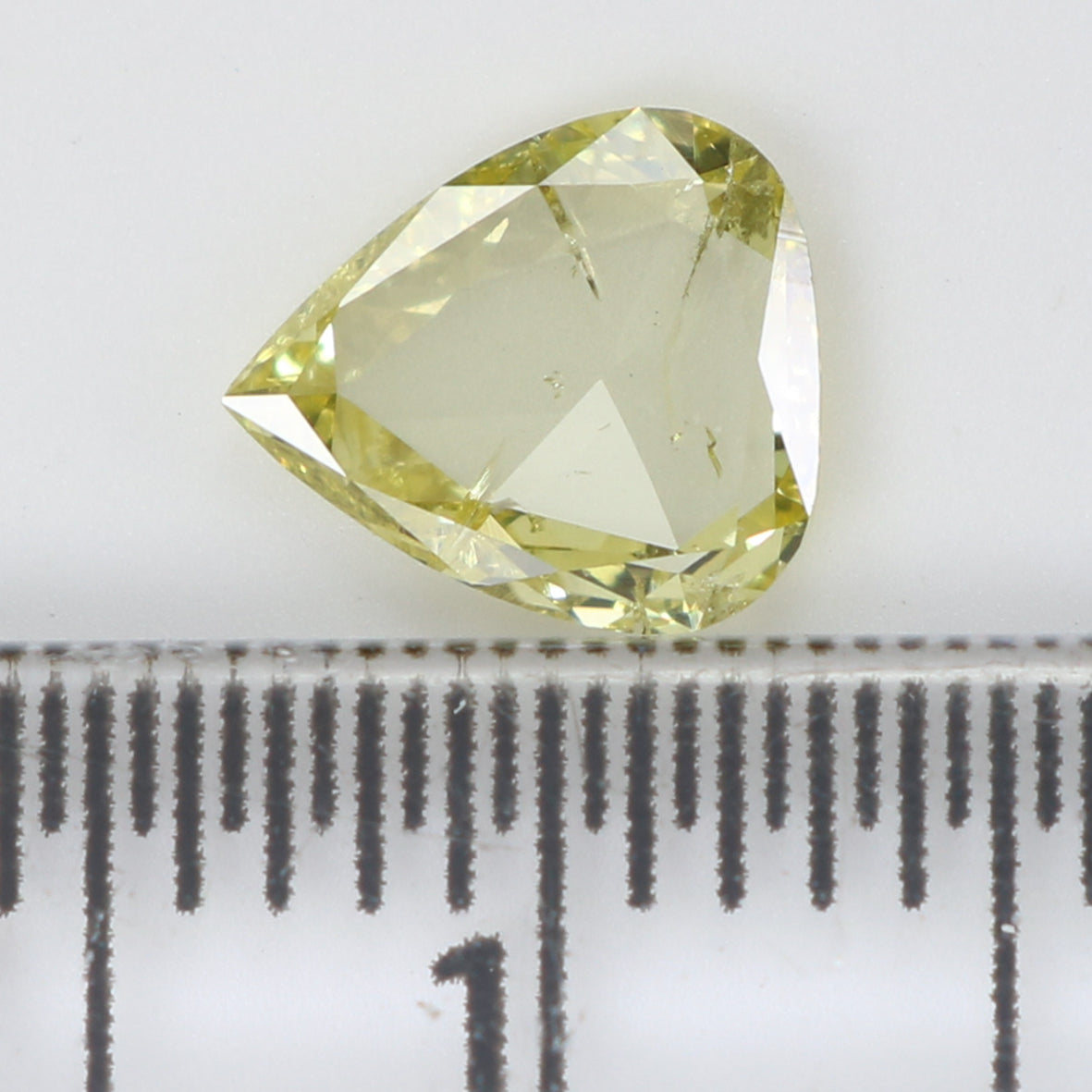 0.47 CT Natural Loose Pear Shape Diamond Yellow Color Pear Shape Diamond 6.65 MM Natural Loose Yellow Diamond Pear Rose Cut Diamond LQ1616