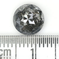 Natural Loose Rose Cut Salt And Pepper Diamond Black Grey Color 2.21 CT 8.00 MM Rose Cut Shape Diamond KDL1093
