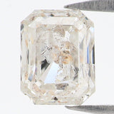 Natural Loose Emerald Diamond White - G Color 1.05 CT 6.28 MM Emerald Shape Rose Cut Diamond KDL2581