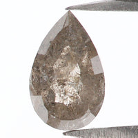 Natural Loose Pear Grey Brown Color Diamond 0.63 CT 7.10 MM Pear Shape Rose Cut Diamond L7355