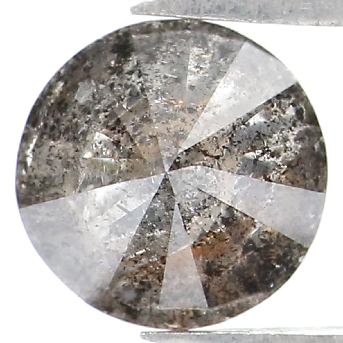 0.84 CT Natural Loose Round Shape Diamond Black Grey Color Round Cut Diamond 5.50 MM Salt And Pepper Round Brilliant Cut Diamond LQ8031