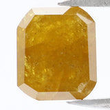 Natural Loose Emerald Shape Yellow Color Diamond 2.01 CT 7.75 MM Emerald Shape Rose Cut Diamond L9423
