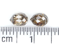 Natural Loose briolette Brown Color Diamond 1.28 CT 5.25 MM Drop Shape Rose Cut Diamond L148