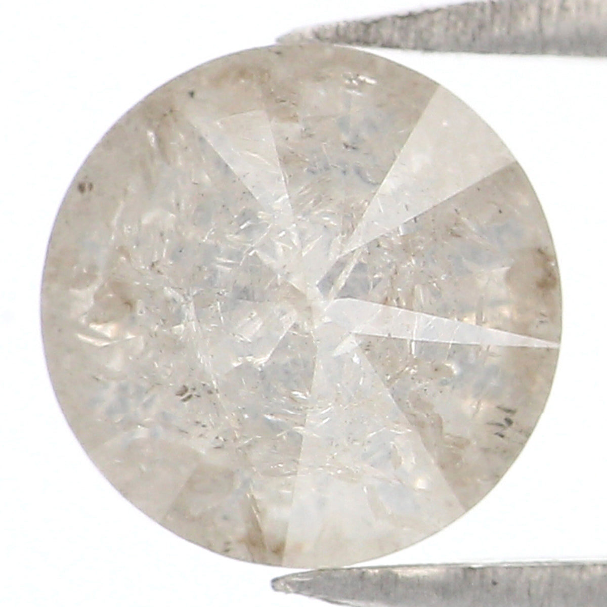 1.38 Ct Natural Loose Round Shape Diamond Grey Color Round Cut Diamond 6.50 MM Natural Loose Grey Color Round Brilliant Cut Diamond LQ8212