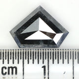 Natural Loose Shield Salt And Pepper Diamond Black Color 2.90 CT 8.60 MM Shield Shape Rose Cut Diamond KDL1035