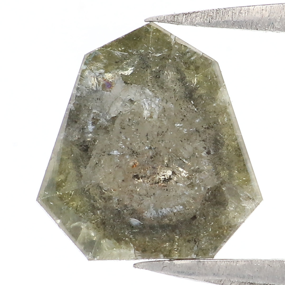 1.93 CT Natural Loose Shield Shape Diamond Green Color Shield Cut Diamond 9.00 MM Natural Loose Grey Color Shield Rose Cut Diamond LQ8145