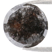 Natural Loose Rose Cut Salt And Pepper Diamond Black Color 2.24 CT 7.70 MM Round Rose Cut Shape Diamond L039