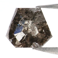 Natural Loose Shield Salt And Pepper Diamond Black Grey Color 0.96 CT 5.50 MM Shield Shape Rose Cut Diamond L7587