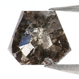 Natural Loose Shield Salt And Pepper Diamond Black Grey Color 0.96 CT 5.50 MM Shield Shape Rose Cut Diamond L7587