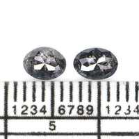 Natural Loose Oval Diamond, Salt And Pepper Oval Diamond, Natural Loose Diamond, Oval Rose Cut Diamond, 0.49 CT Oval Shape Diamond KDL2772