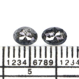 Natural Loose Oval Diamond, Salt And Pepper Oval Diamond, Natural Loose Diamond, Oval Rose Cut Diamond, 0.49 CT Oval Shape Diamond KDL2772