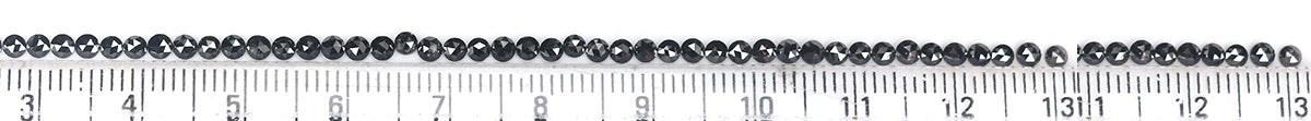 Natural Loose Round Rose Cut Diamond Black Color 3.22 CT 2.30 MM Rose Cut Shape Diamond L1840