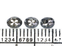 Natural Loose Oval Diamond, Salt And Pepper Oval Diamond, Natural Loose Diamond, Oval Rose Cut Diamond, 0.58 CT Oval Shape Diamond L2756