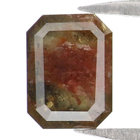 Natural Loose Emerald Shape Brown Color Diamond 0.79 CT 5.90 MM Rose Cut Diamond L338