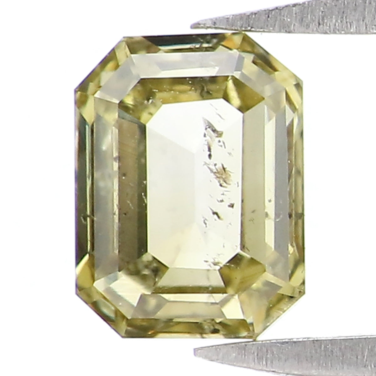 0.67 CT Natural Loose Emerald Shape Diamond Green Color Emerald Shape Diamond 5.75 MM Natural Green Color Emerald Rose Cut Diamond QL2548