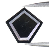 Natural Loose Pentagon Diamond Black Color 1.41 CT 8.05 MM Pentagon Shape Rose Cut Diamond KR2245