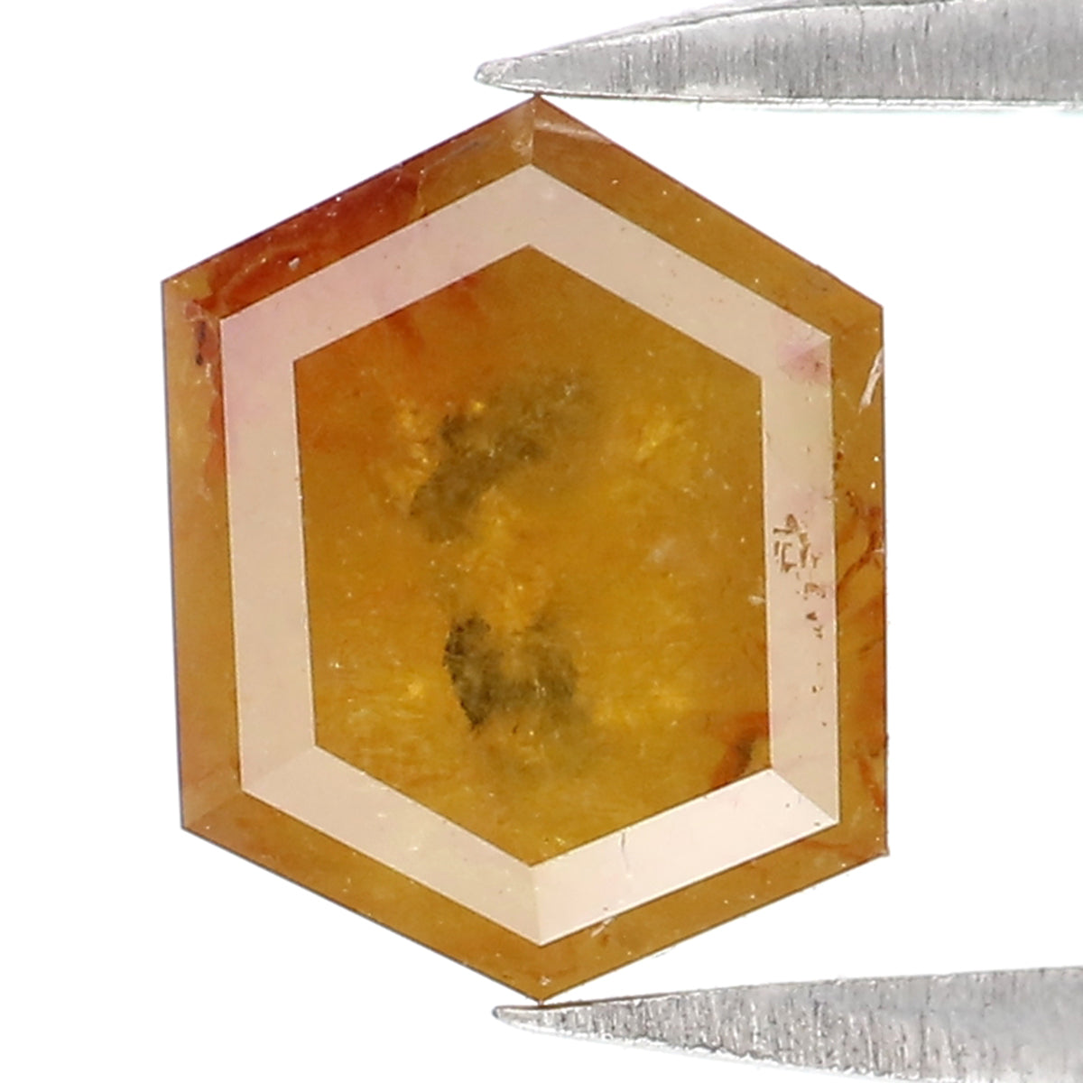 1.17 CT Natural Loose Hexagon Shape Diamond Yellow Color Hexagon Cut Diamond 6.85 MM Natural Loose Hexagon Shape Rose Cut Diamond QL2220